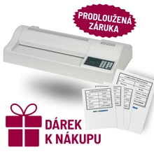 Laminátor BiO 330 + laminovací fólie (3x A4-80 mic + 1x A3-100mic) a prodloužená záruka na 36 měsíců