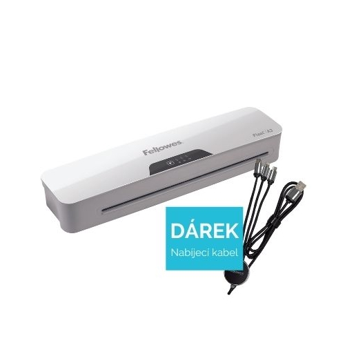 Laminátor Fellowes PIXEL A3 + navíc bonus Fellowes nabíjecí kabel+ prodloužená záruka na 36 měsíců