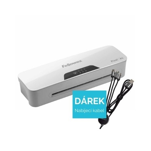 Laminátor Fellowes PIXEL A4 + navíc bonus Fellowes nabíjecí kabel
