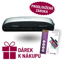 Laminátor Fellowes SPECTRA A4 + laminovací fólie Fellowes A4-80mic ImageLast(100ks) + prodloužená záruka na 36 měsíců