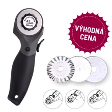 Rotační řezací nůž KW Trio 3804 + Sada řezných kreativních koleček KW-Trio - VÝHODNÁ CENA - NEAKTIVNÍ